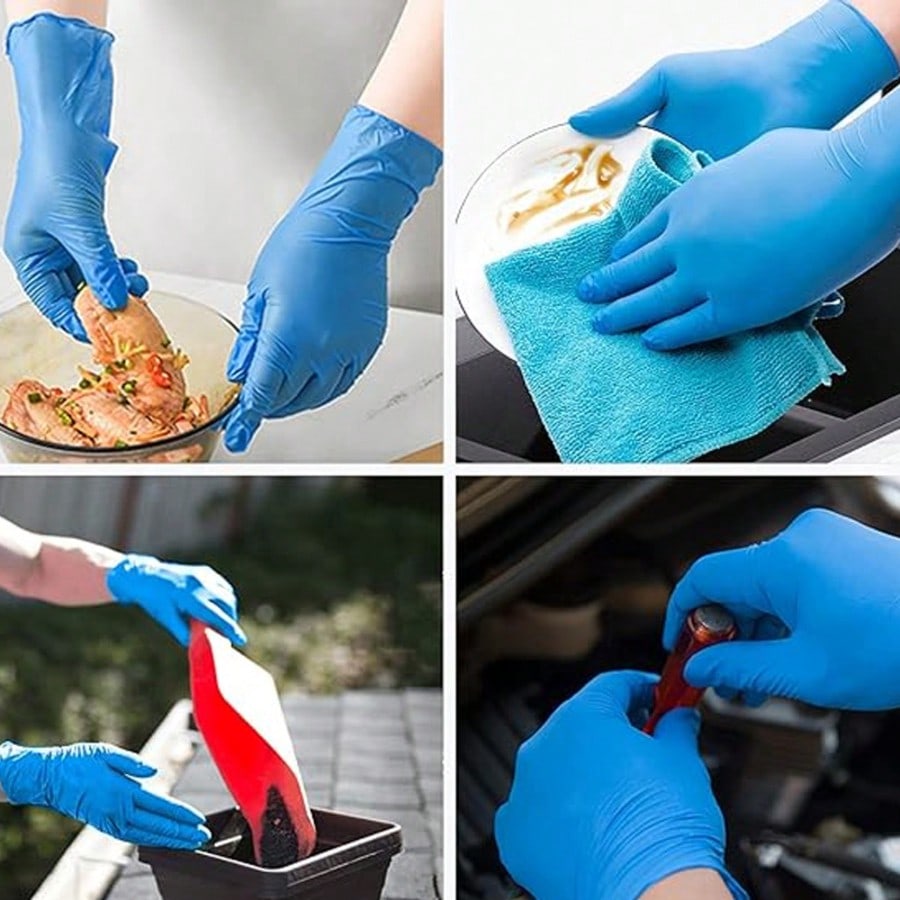 Nitrile Mechanic Glove - 100 guantes desechables de nitrilo de