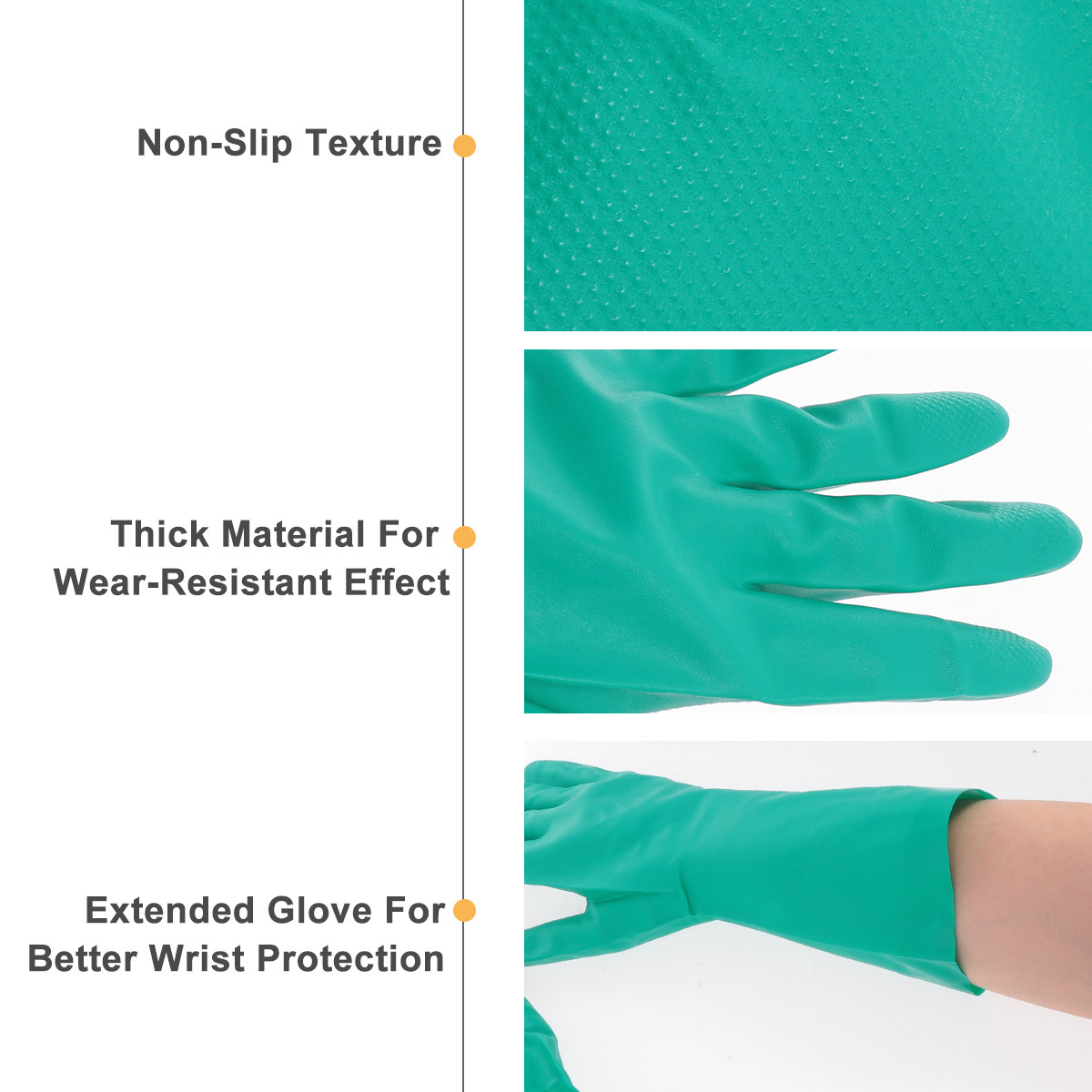 1 Par de Guantes Impermeables  - Dish Glove Rubber reseña y precio